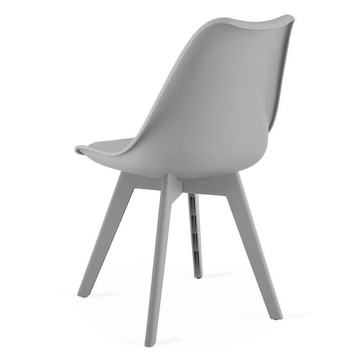 Sedia VALORA RIXK - Design ergonomico grigio per soggiorno x3