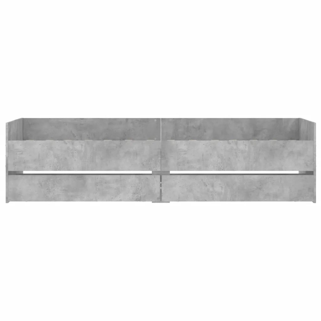 Giroletto con Cassetti-Struttura Letto con contenitore Grigio Cemento 90x200 cm 177532