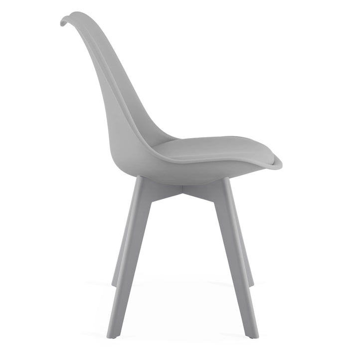 Sedia VALORA RIXK - Design ergonomico grigio per soggiorno x3
