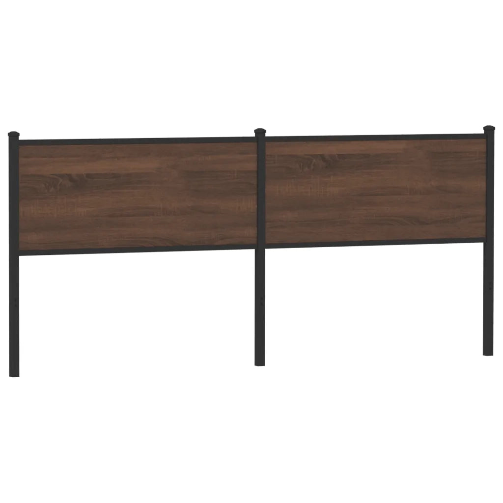 Testiera di Ricambio Rovere Marrone 200 cm in Legno Multistrato e Acciaio 4007803
