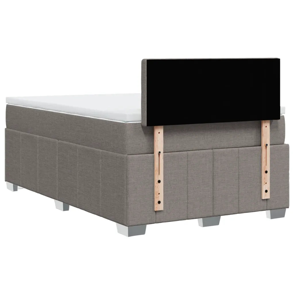 Giroletto a Molle con Materasso Tortora 120x190 cm in Tessuto