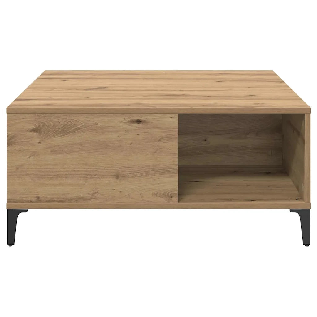 Tavolino da salotto Rovere artigianale 80 x 80 x 36,5 cm