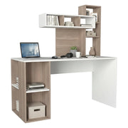 Recetto, Scrivania 6 Ripiani, 140x60x154h cm Bianco