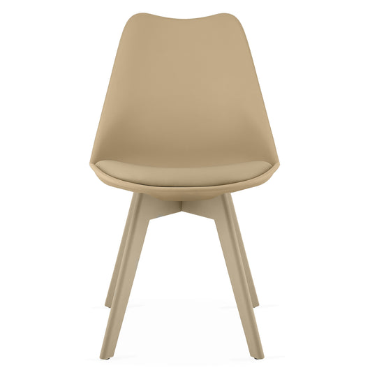 Sedia VALORA RIXK - Design ergonomico beige scuro per soggiorno e studio