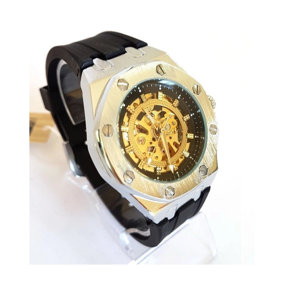 Trade Shop - Orologio Polso Yk G8508 Uomo Analogico Automatico Moderno Fashion Silver -