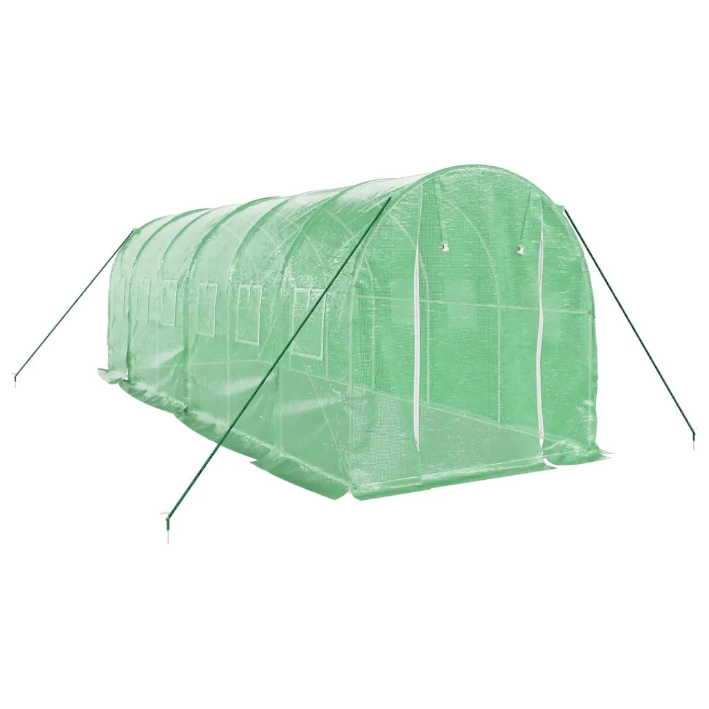 Serra con Telaio in Acciaio Verde 12 m² 6x2x2 m 3188018