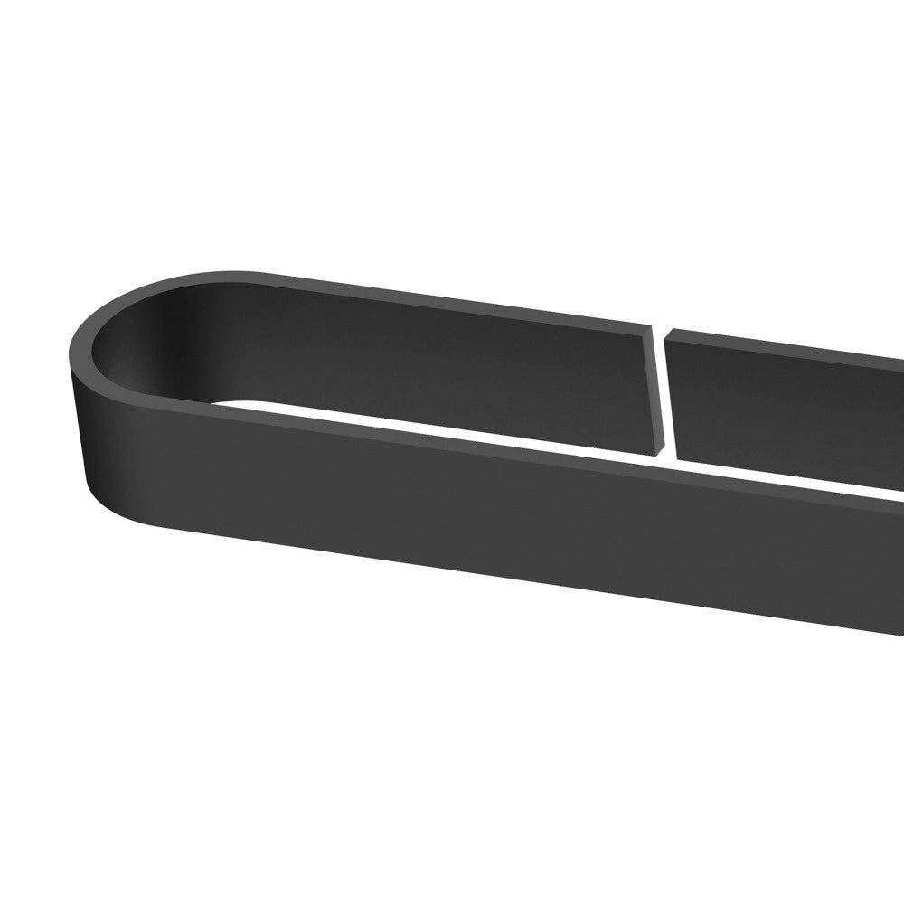 Portasalviette 25 cm nero serie evolution - fissaggio con biadesivo o ad incollo