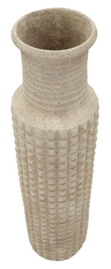 Vaso da Esterno Sand Ø28x110 cm in Resina Beige