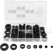 Assortimento di Gomma per Gallerie - 180 Pezzi - Kit di Gomme di Scorrimento - Sigillatura di O Ring per Filo - Riparazione di Sfoghi di Acqua - 1/4" 5/16" 3/8" 7/16" - (10 Misure)