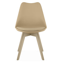 Sedia VALORA RIXK - Design ergonomico beige scuro x2
