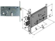 SERRATURA DA INFILARE PER FASCE CATENACCIO E SCROCCO MM.78 H 136  mm.70 (13670010)    WELKA
