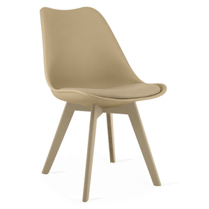 Sedia VALORA RIXK - Design ergonomico beige scuro x 3