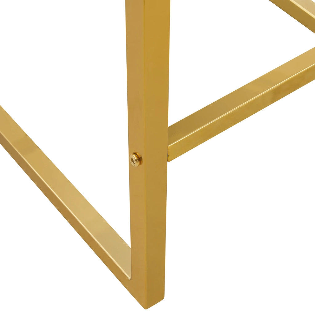 Sgabello da bar nordico nero con gambe oro, h 91,4 cm
