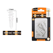 Trade Shop - Set 8 Pezzi Tasselli In Plastica Tassello Fischer Fissaggio Viti 17x42 Mm 57185 -
