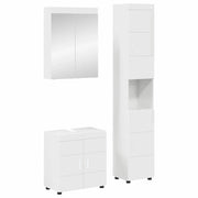 Set di mobili per il bagno TULUM 3 pz Bianco Lucido 3398038