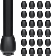 24 Pezzi di Protezione per Gambe di Sedia con Pizzo Antiscivolo - Protezioni per Gambe di Sedia - Protezioni per Gambe di Sedia - Protezione per Pavimento - Rond - 17-22mm (Nero)