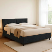 York, Letto Piazza e Mezza Sfoderabile Made in Italy, Grigio Scuro
