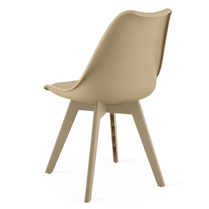 Sedia VALORA RIXK - Design ergonomico beige scuro x 4