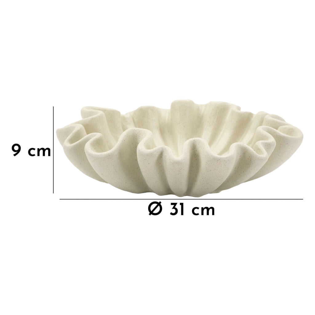 Fanelori, Svuotatasche Effetto Pietra, Bianco Crema