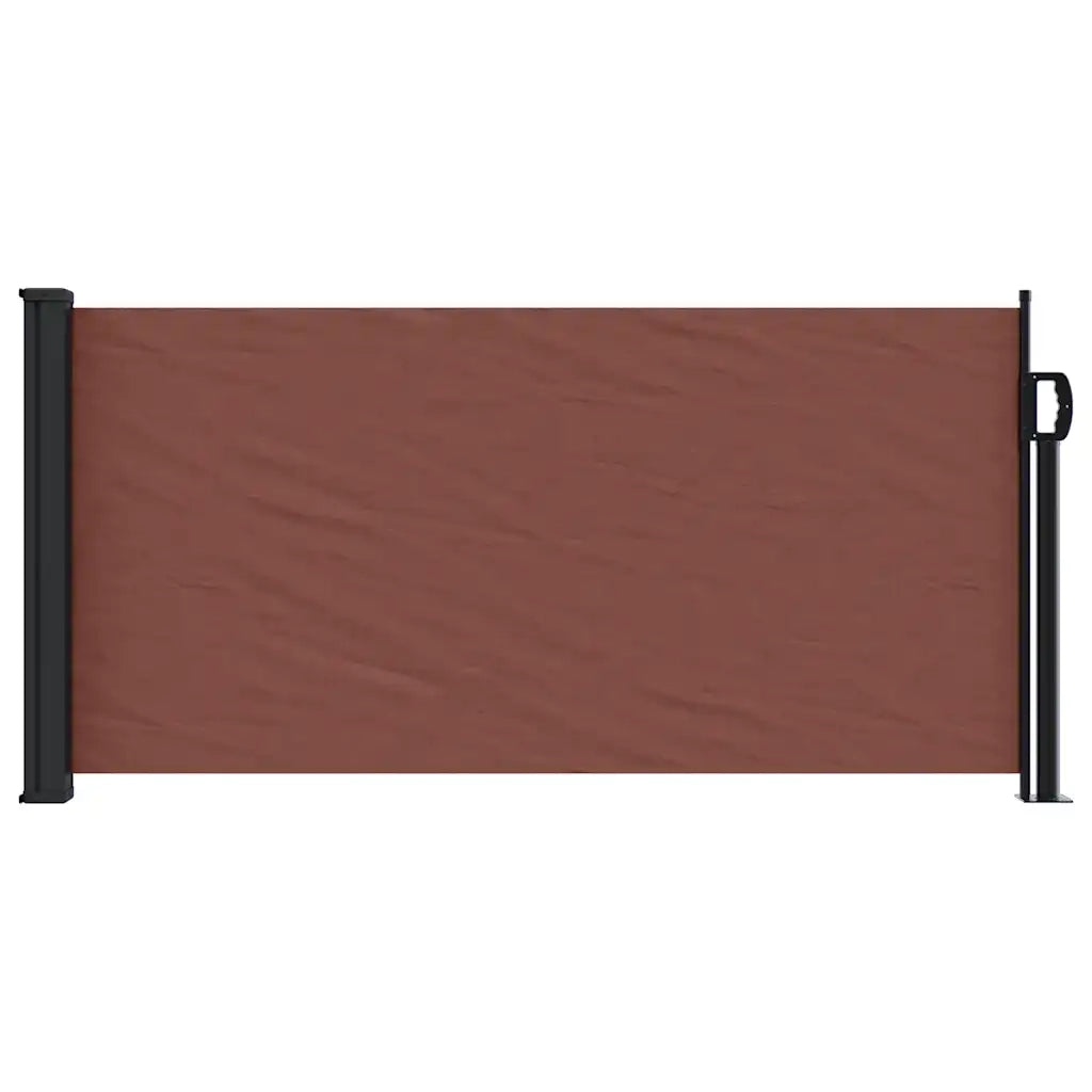 Tenda da Sole Laterale Retrattile-Tenda parasole per balcone per giardino Marrone 100x500 cm