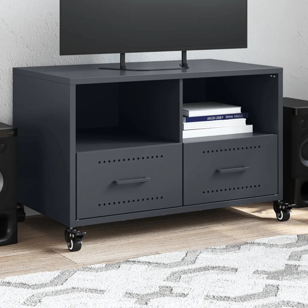Mobile TV-Credenza TV-Console TV Antracite 68x39x43,5 cm in Acciaio 560503