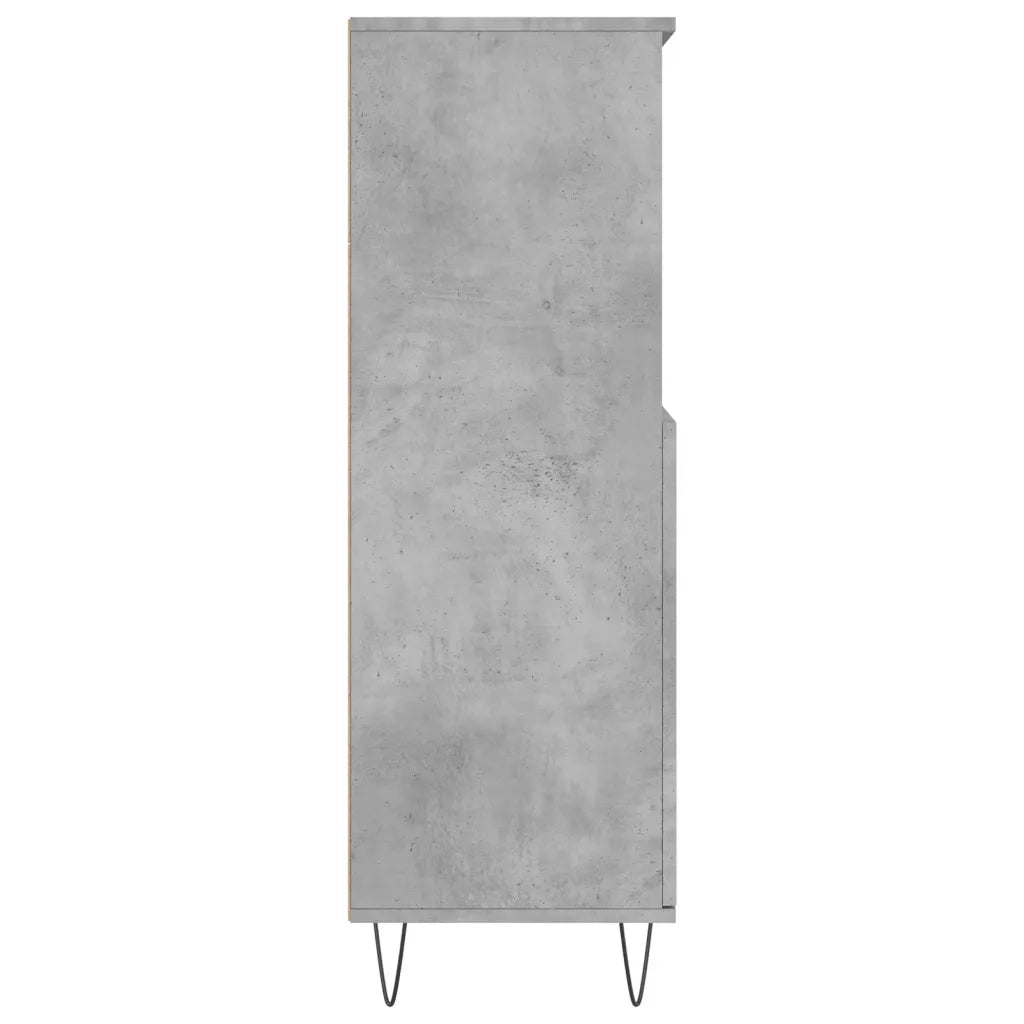 Credenza-Buffet-Armadio da cucina Grigio Cemento 60x36x110 cm in Legno Multistrato 967312