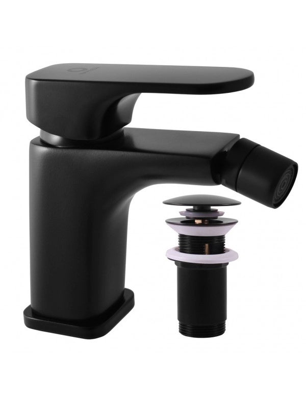 YUKON Miscelatore Bidet Ottone Nero Opaco con Sifone