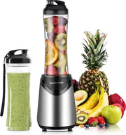 Blender professionale - 550ml capacità - 2 borracce trasportabili BPA libere - 300W di potenza - 4 lame in acciaio inossidabile - ABS -
