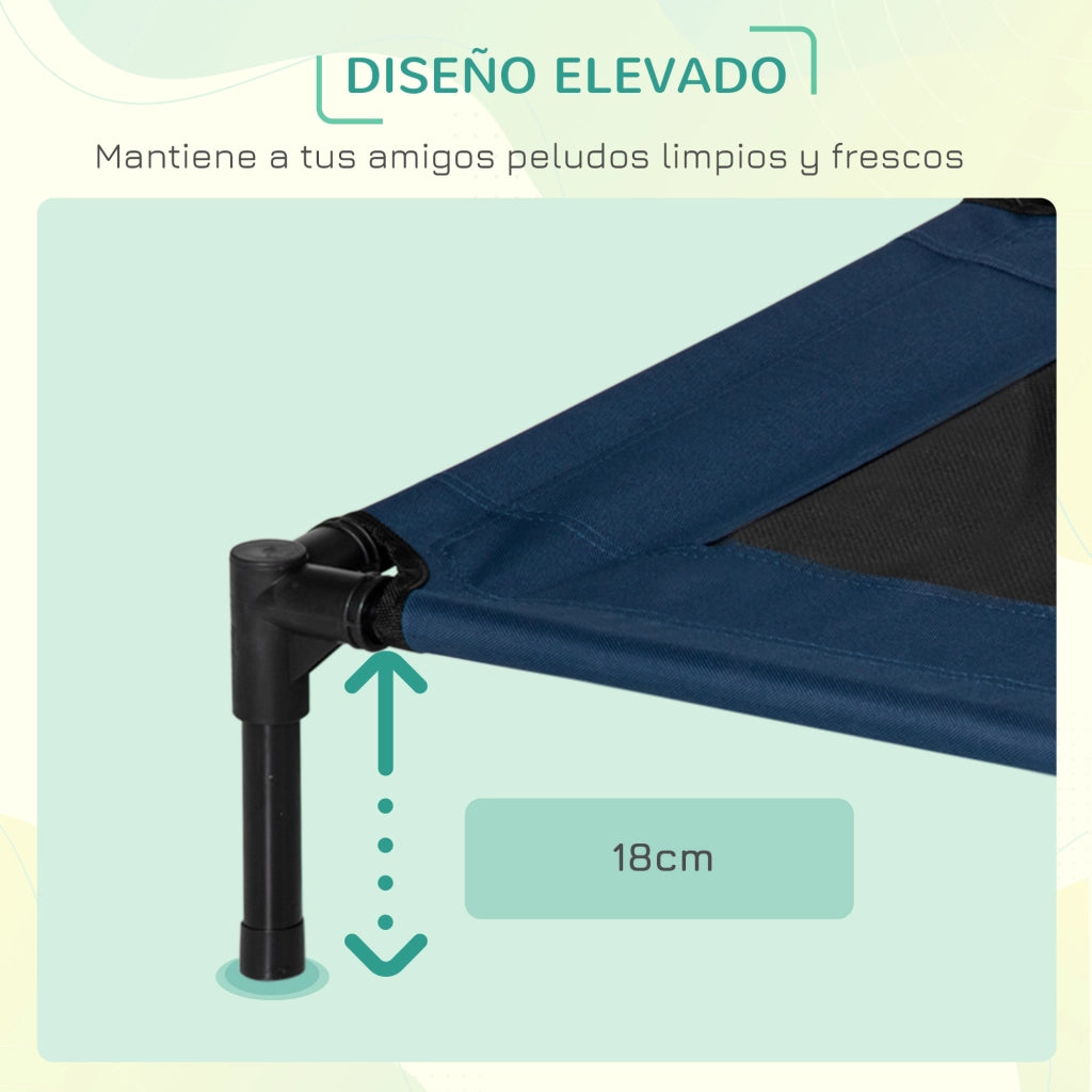 Letto per Cani Gatti Trasportabile ¨C zephmum ¨C 76x61x18 cm Blu