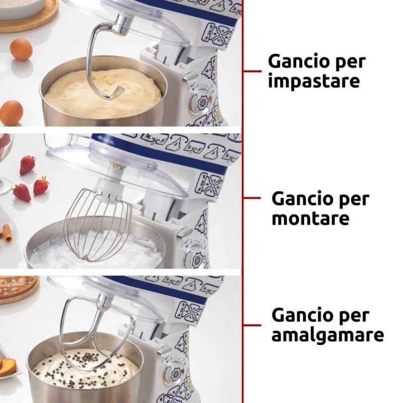 Impastatrice planetaria 2400W - 7 velocità - 5,5L - Acciaio inox