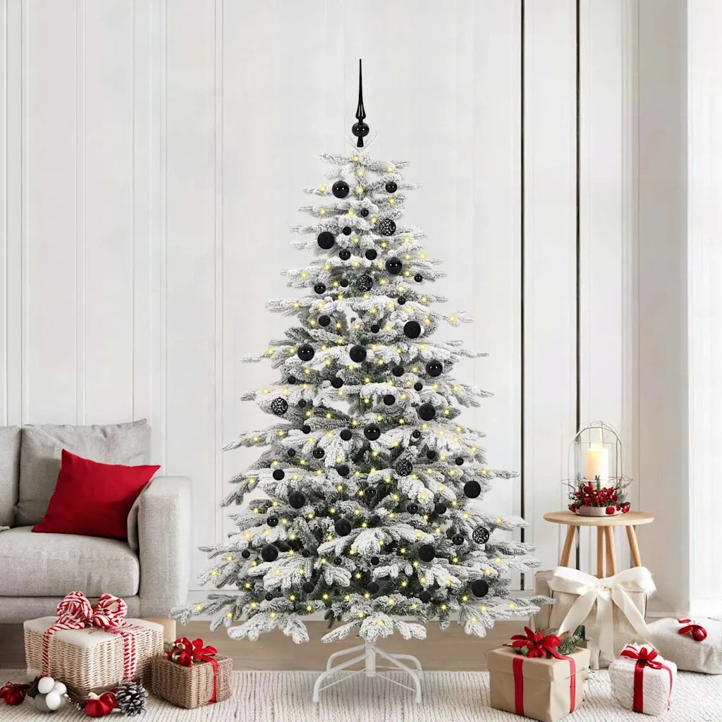 Albero di Natale | Decorazioni natalizie Artificiale con Rami Pieghevoli Bianco 210 cm