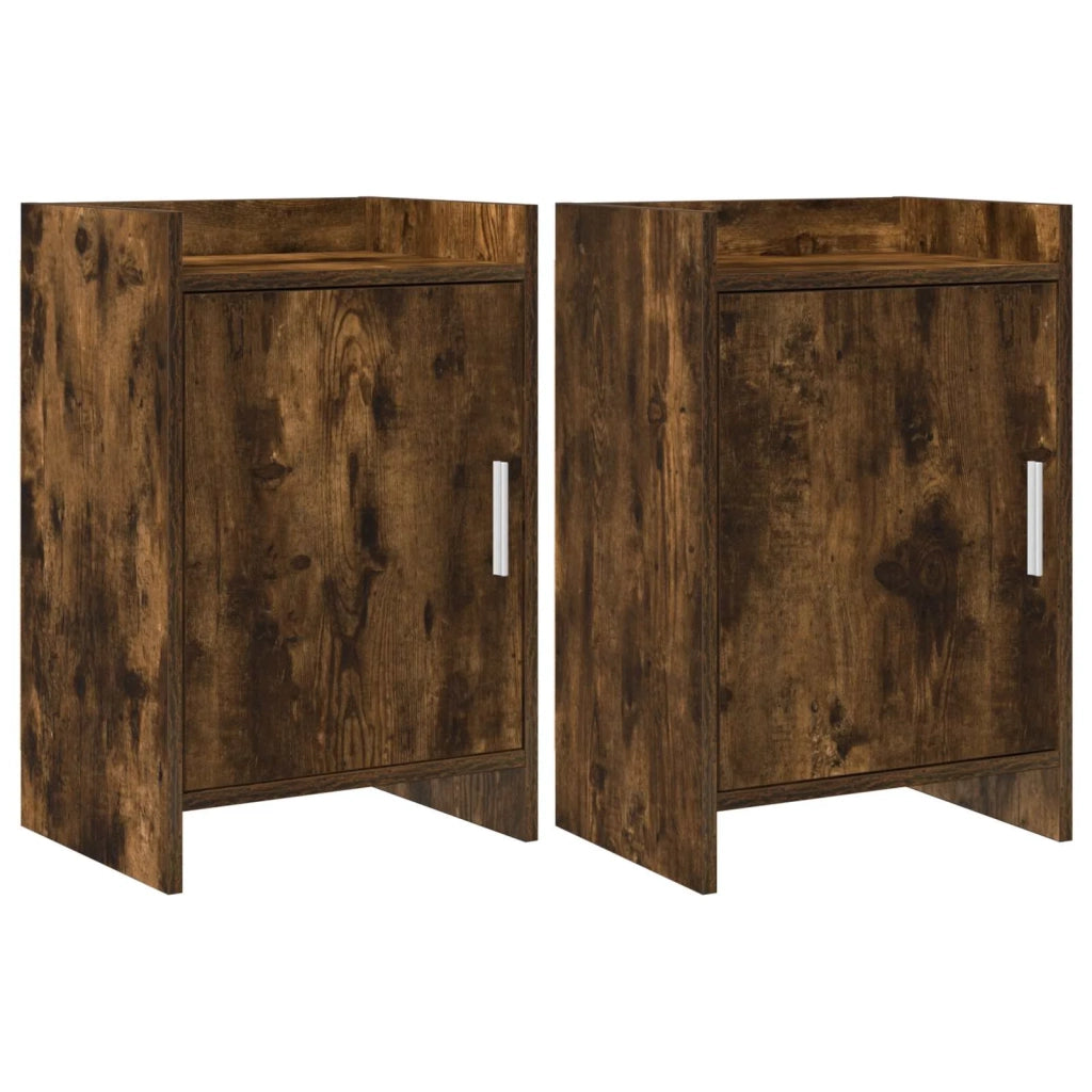 Comodini 2 pcs Rovere Fumo 40 x 30 x 60 cm Legno ingegnerizzato 8011020