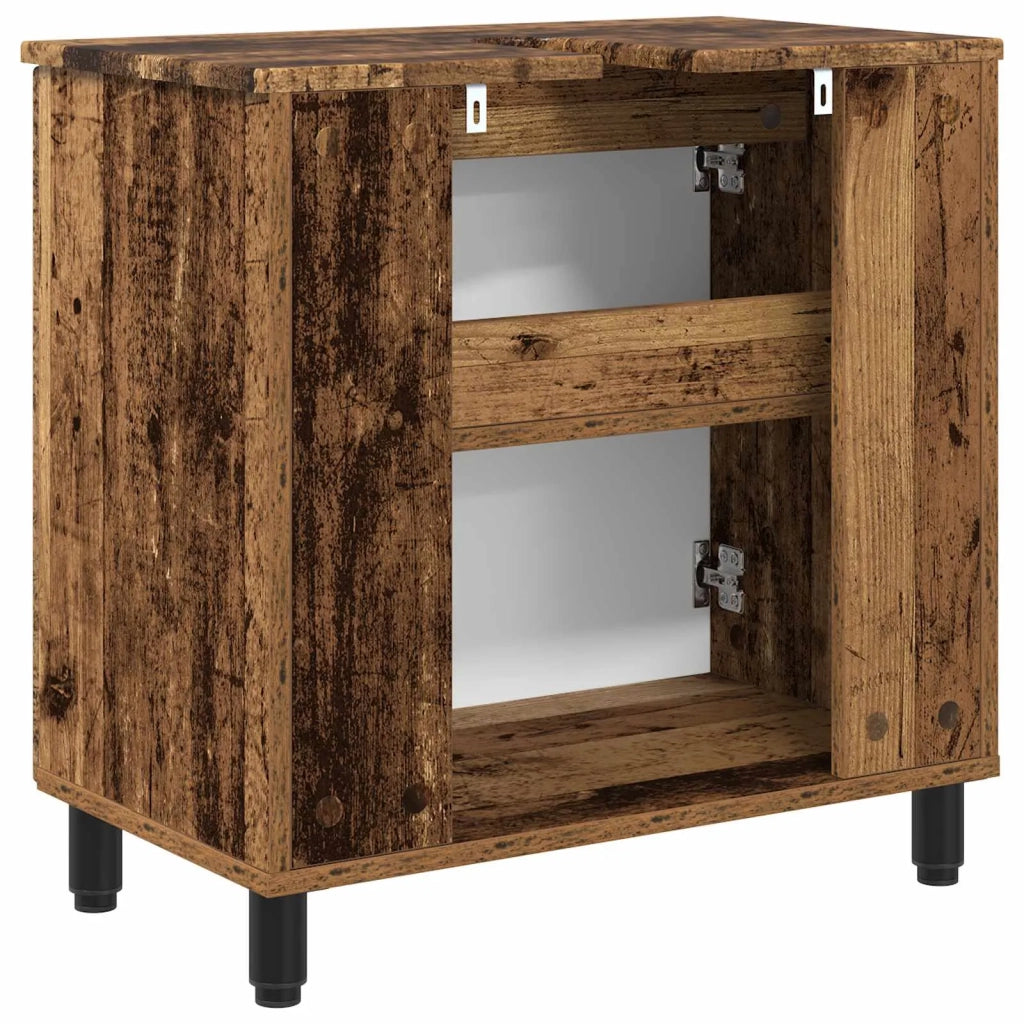 Mobiletto da bagno Legno antico 60 x 35 x 60 cm