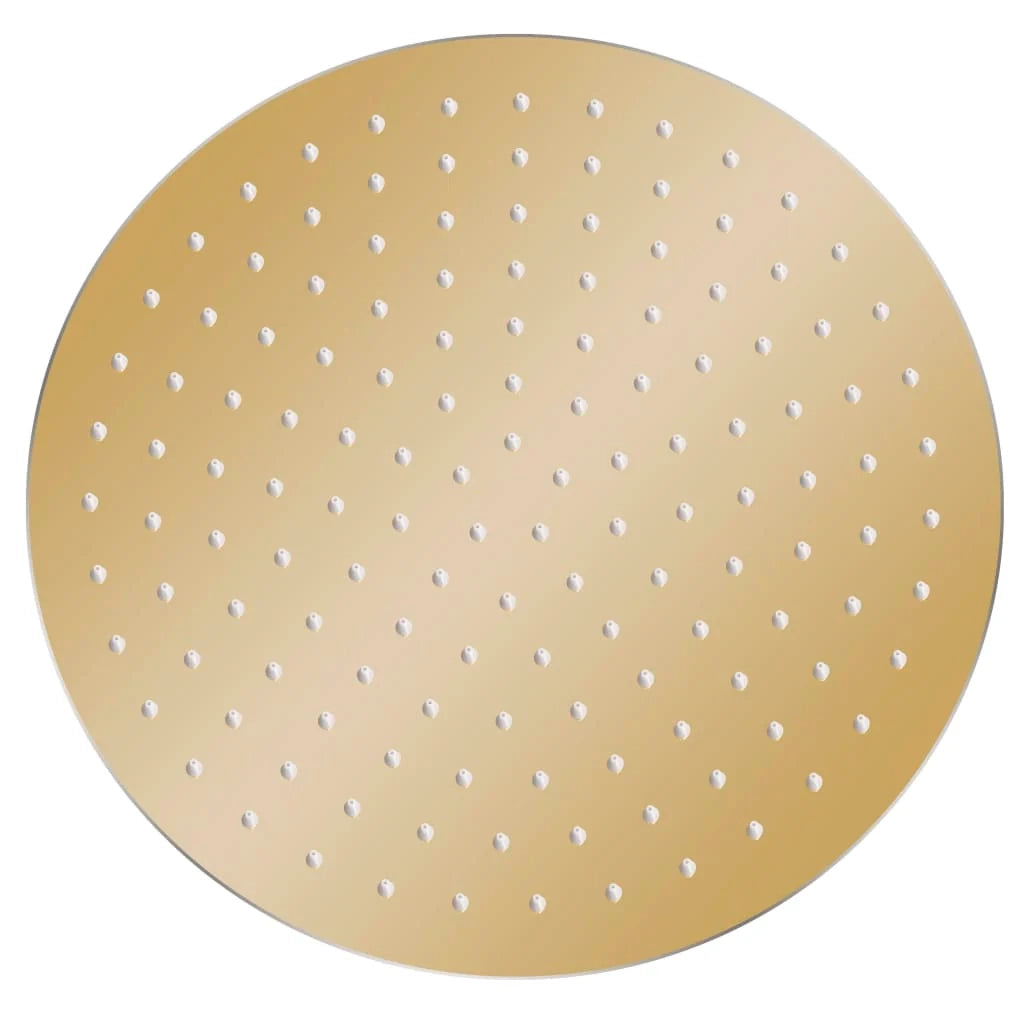 Soffione doccia a pioggia soffione doccia a spruzzo doccetta accessorio da bagno acciaio inox 30 cm rotondo oro 02_0002087