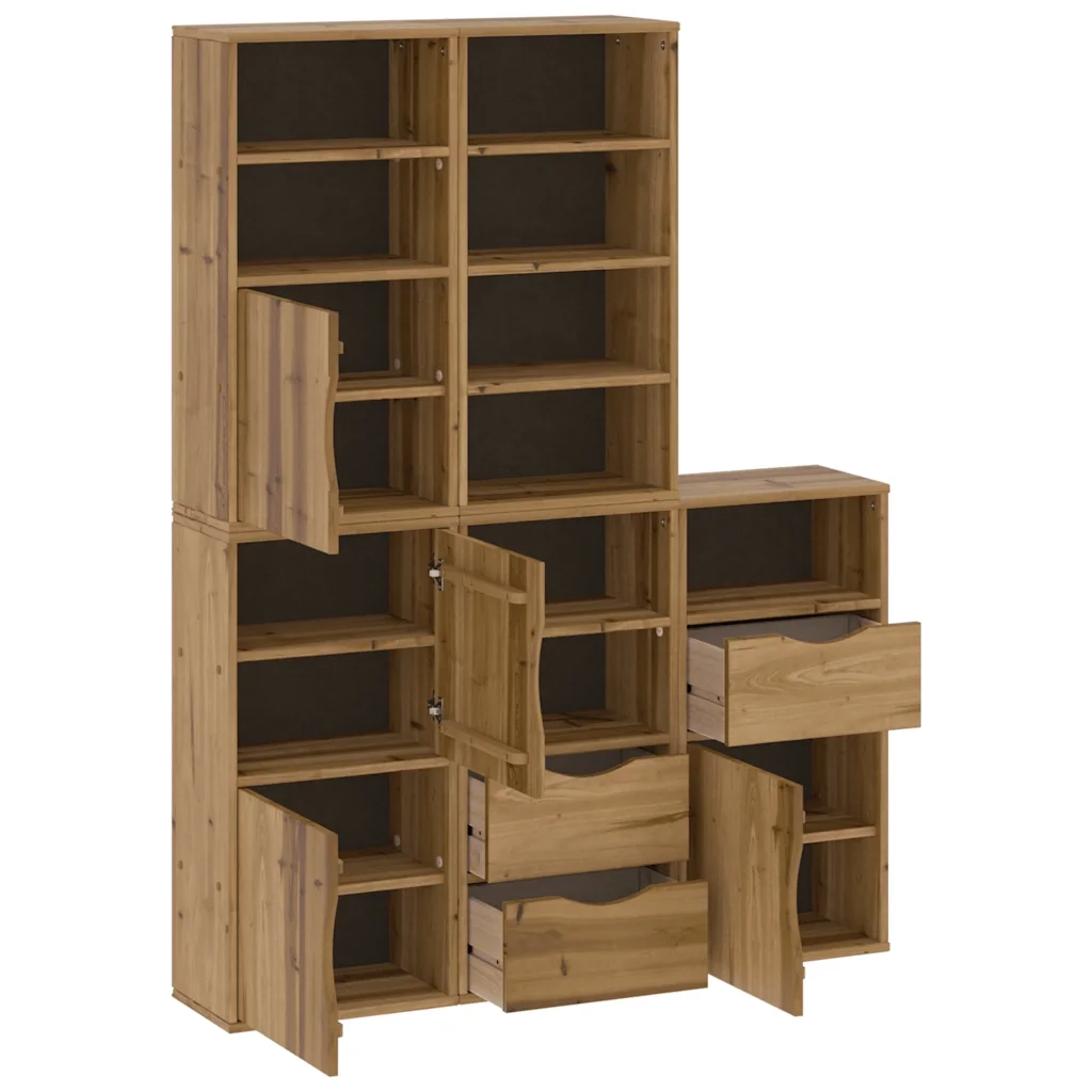 Armadietti Laterali 5 pz ODDA 40x24x79 cm Legno Massello Pino 3365360