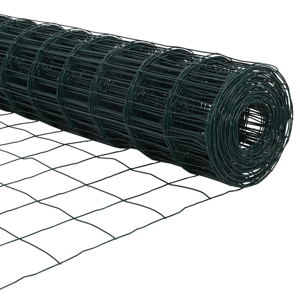 Recinzione Euro di con 7 Post 1.6x10 m Acciaio Galvanizzato Verde