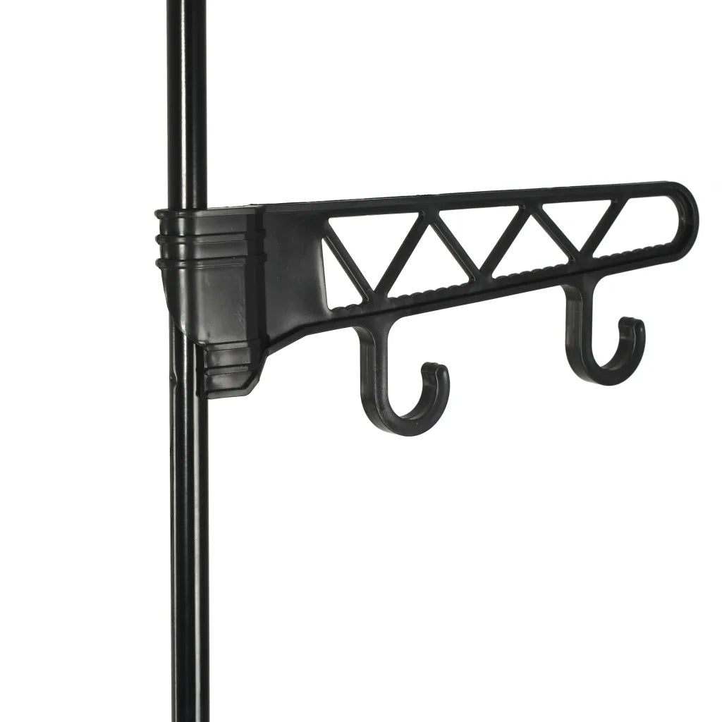 Porta Abiti Acciaio Tessuto non Intrecciato 55x28,5x175 cm Nero cod mxl 66788