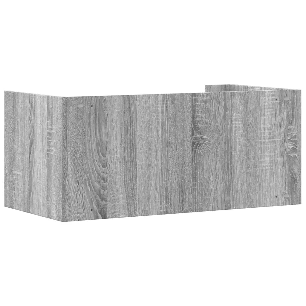 Mensola a Muro | Mensola a parete Grigio Sonoma 70,5x35x30,5 cm Legno Multistrato