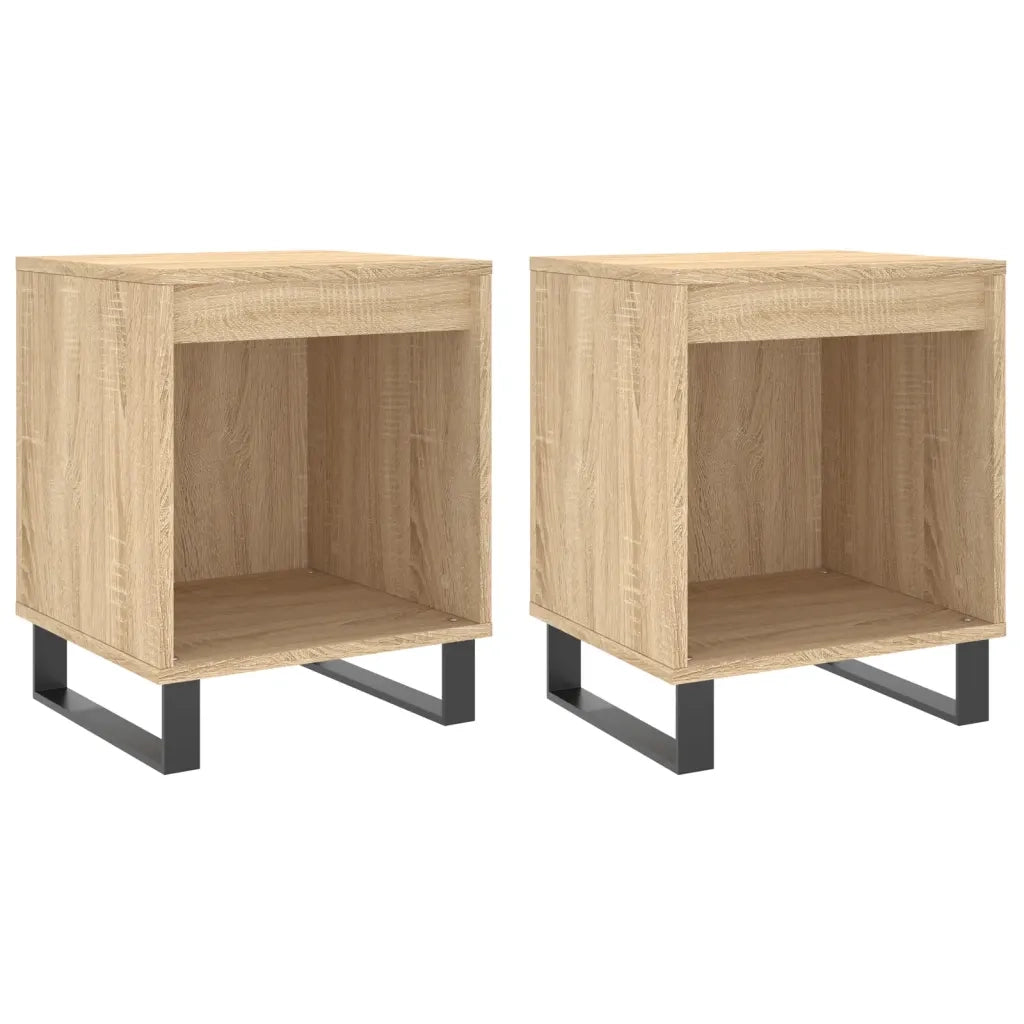 Comodini 2pz Rovere Sonoma 40x35x50 cm in Legno Multistrato 830739