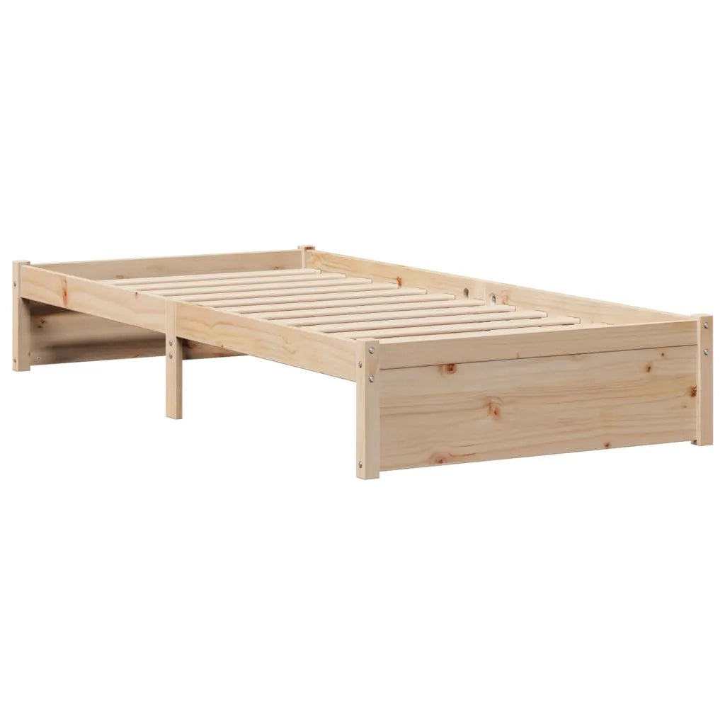 Giroletto con Libreria senza Materasso 75x190 cm in Legno Pino
