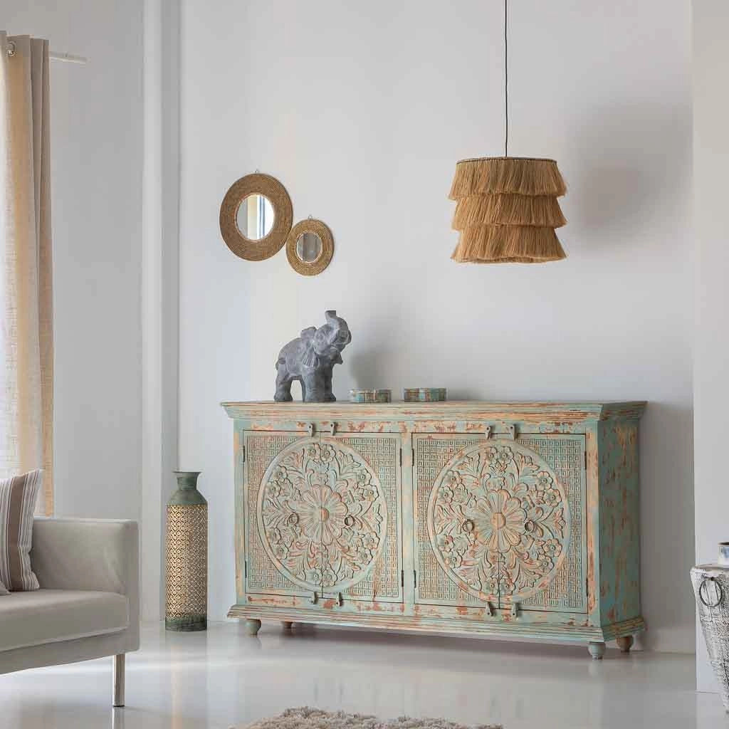 Plafoniera in fibra naturale marrone 38x38x38h