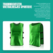 Set di allenamento 12 pezzi - Magliette da calcio/scrimmage - Maglietta da allenamento per squadre - Magliette da basket/pallavolo - Dimensioni 32x23x10 cm - Adatto per bambini/ragazzi/adulti - Magliette da allenamento
