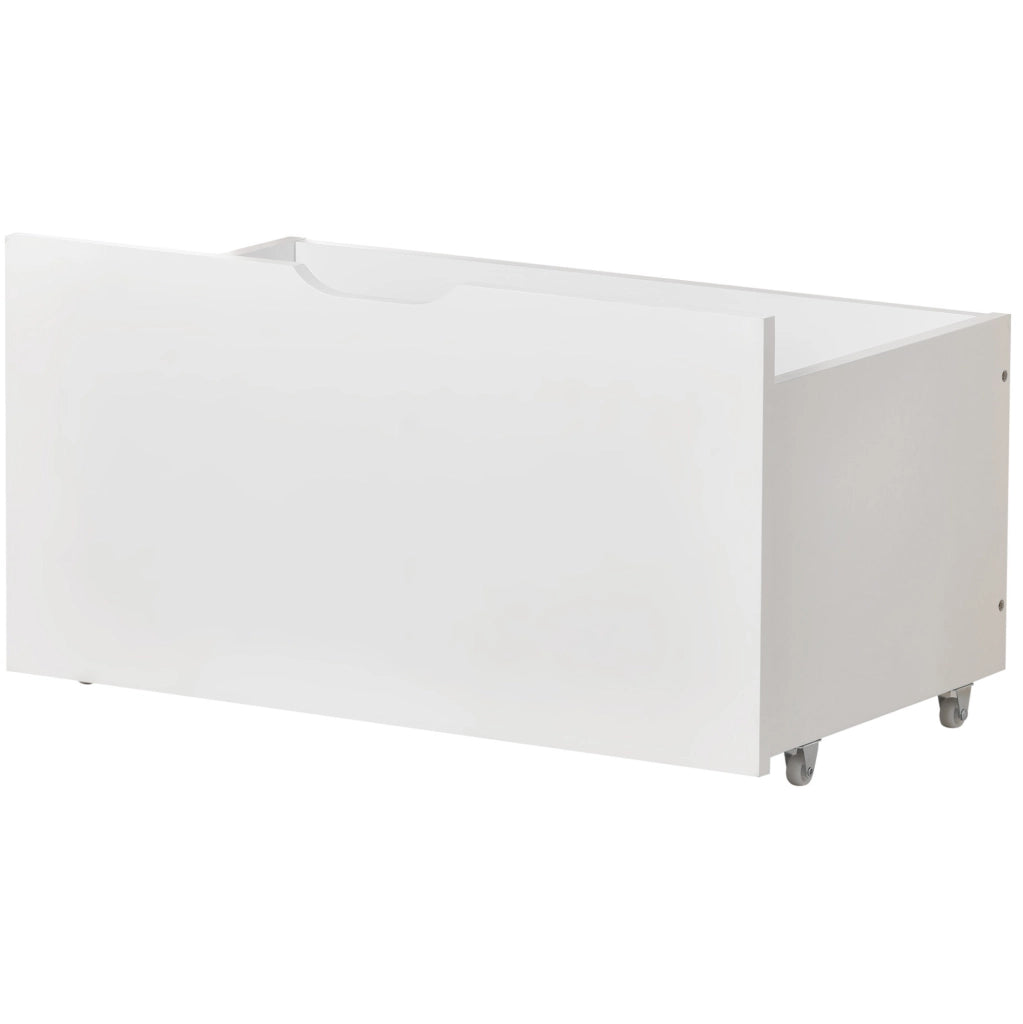 Cassetti per letto con 2 vani in legno bianco