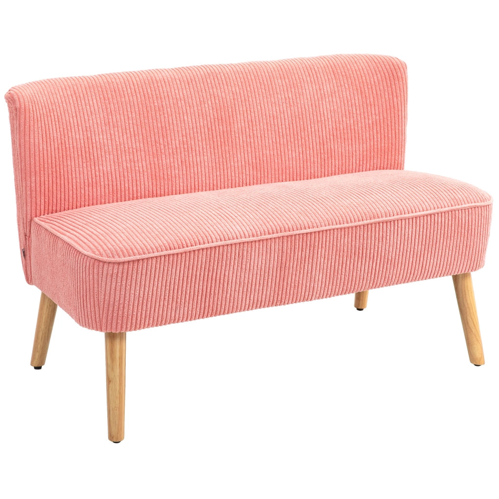 Divano 2 posti ¨C zephmum ¨C rosa, legno massello, 117x56.5x77 cm