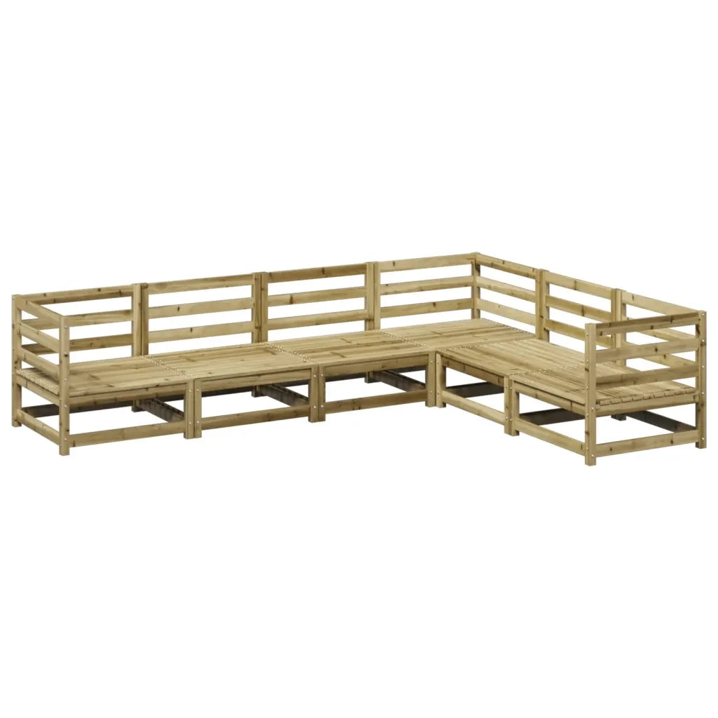 Set Divani da Giardino 6 pz in Legno Impregnato di Pino 3299455