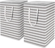 Asseccoletto grande pieghevole 75L con maniglie, libero, contenitore impermeabile per giocattoli, abbigliamento, organizzatore, 62cm alto, grigio