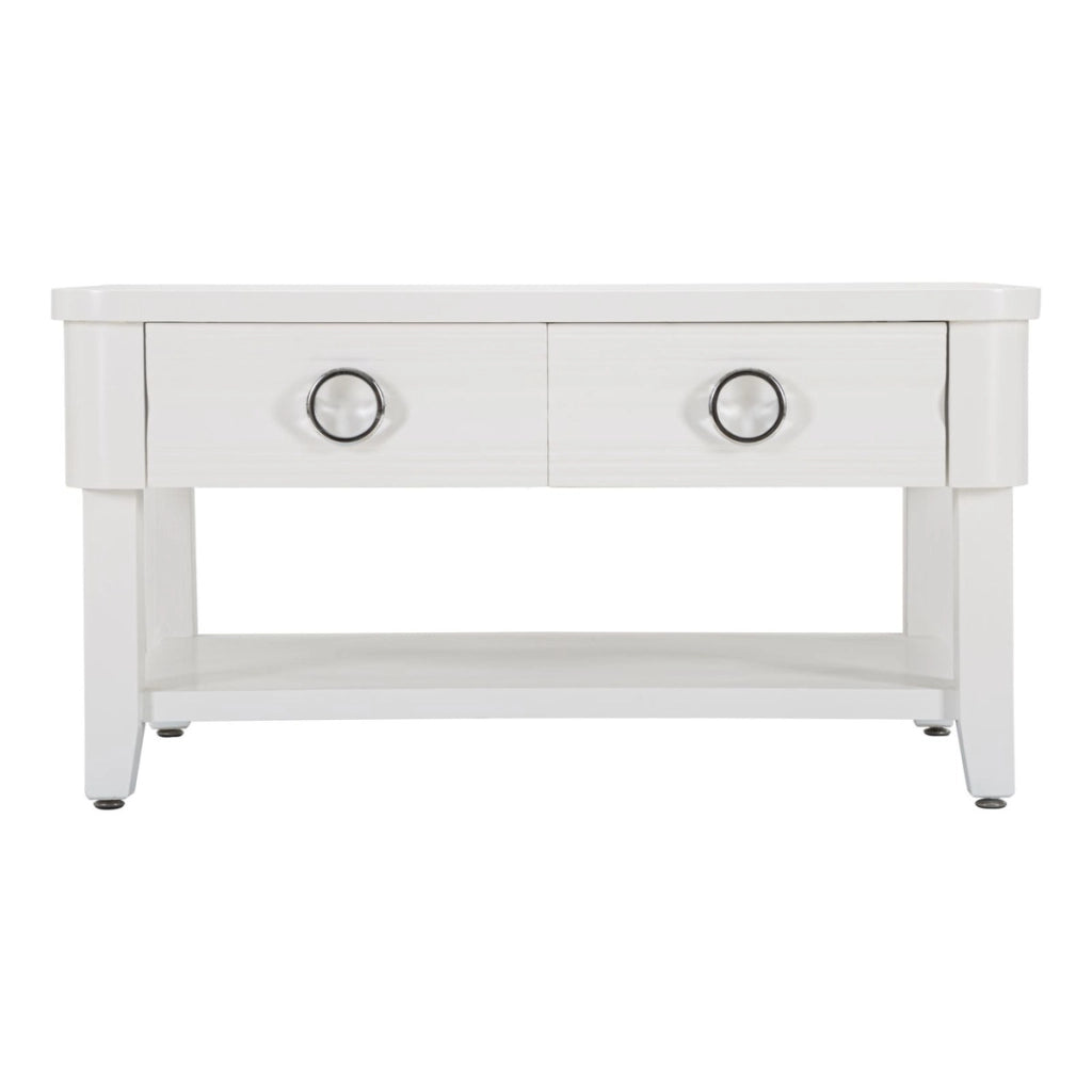 Tavolino VKH516, Bianco, Legno, 90x60x47 cm