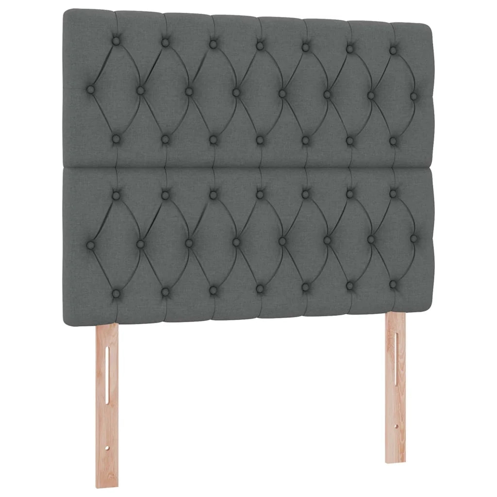 Letto con contenitore LED e materasso Grigio Scuro 120 x 190 cm