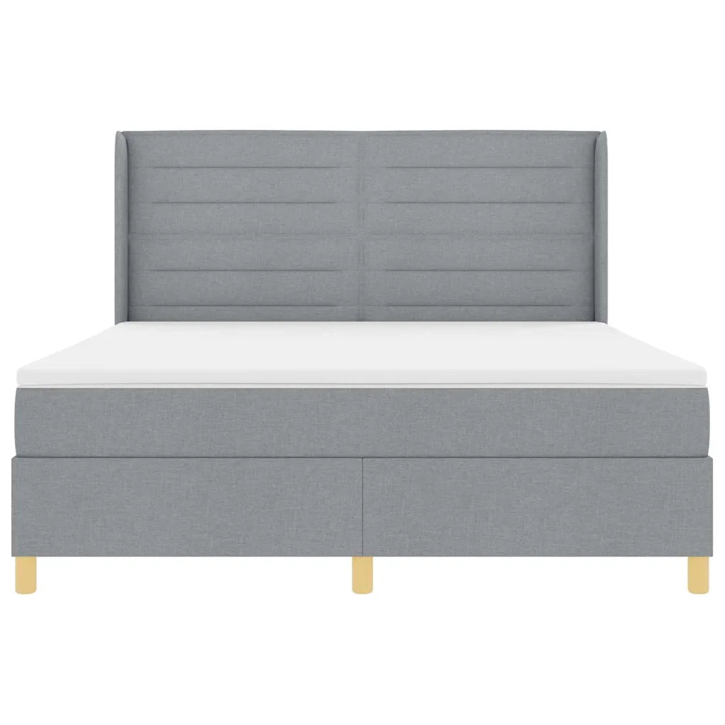Letto a molle con materasso Grigio chiaro 180 x 200 cm Tessuto 3341784