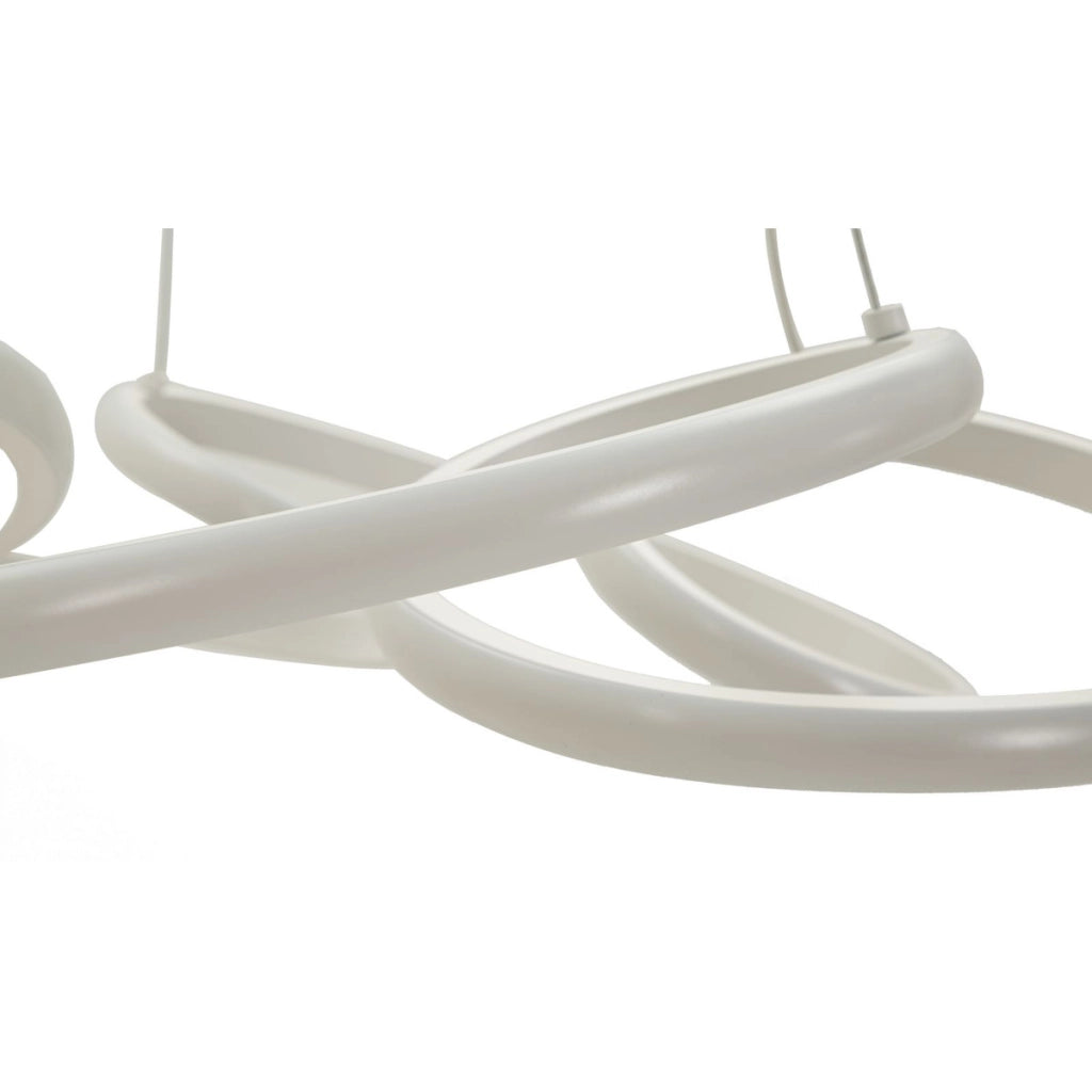 Lampadario Glovy in alluminio e ferro bianco opaco